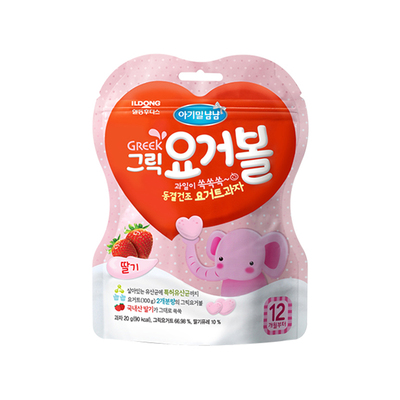 韩国日东宝宝零食希腊酸奶球4种原味草莓蓝莓芒果香蕉12个月开始