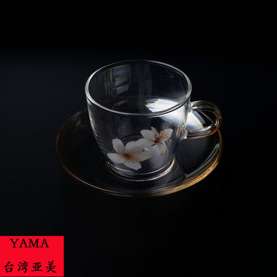 YAMA亚美168-Y桐华耐热玻璃茶壶台湾生产花茶杯茶具168毫升