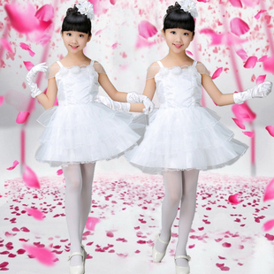 新款儿童公主纱裙表演服装幼儿现代舞蹈连衣裙六一女童蓬蓬裙演出