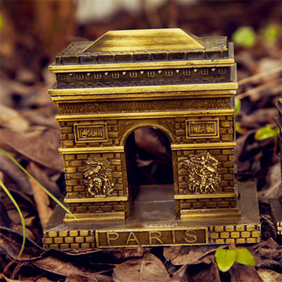 法国1995凯旋门模型巴黎地标建筑金属生日礼物摆件创意工艺品包邮