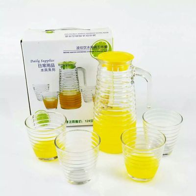 活动礼品 玻璃水杯 水具套装  透明家用水具套装 冷水壶五件套装