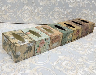 新款欧式田园纸巾盒家用抽取木制抽纸盒最爱震撼低价正品保证
