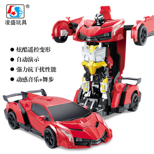 儿童男孩玩具车遥控汽车遥控变形车玩具金刚4汽车人充电动机器人