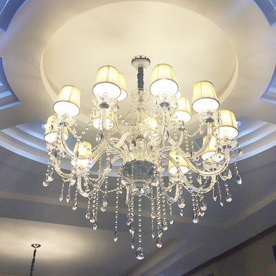 欧式水晶吊灯客厅灯现代简约餐厅卧室蜡烛水晶灯大气奢华大厅灯具