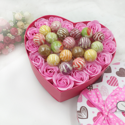 草莓味原味阿尔卑斯棒棒糖糖果礼盒装玫瑰花生日闺蜜女生糖果包邮