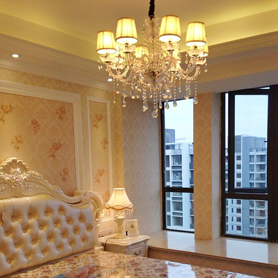 奢华水晶灯欧式客厅吊灯田园房间卧室灯具后现代简约餐厅水晶吊灯