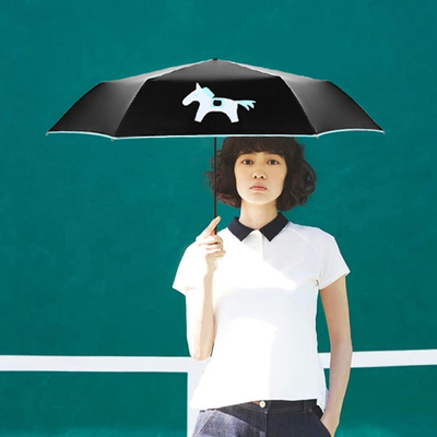 创意折叠太阳伞韩国超轻黑胶三折晴雨伞女防晒户外遮阳伞防紫外线