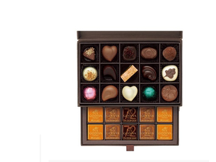 GODIVA歌帝梵 巧克力礼盒 30颗 咖啡色礼盒送女友生日礼物