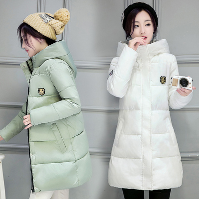 反季特价冬季新款韩版中长款羽绒服女装加厚大码修身棉衣棉服外套