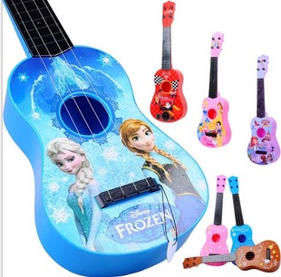 包邮冰雪奇缘吉他 儿童乐器可弹奏仿真小吉他 孩子音乐玩具送拨片