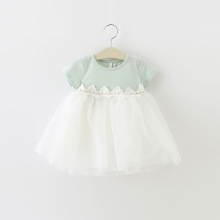 婴儿公主裙1-3岁夏短袖裙夏季女宝宝夏装裙子女童裙三个月3-4-5岁