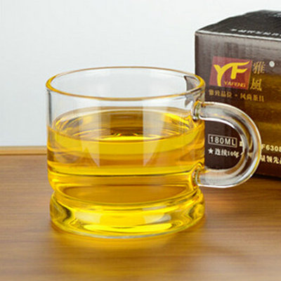 雅风 耐高温玻璃杯 个性玻璃把杯 欧式咖啡杯 花茶杯