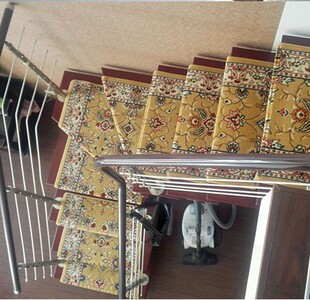 包邮欧式楼梯地毯木楼梯踏步垫 加厚防滑垫 免胶自粘定做门垫满铺