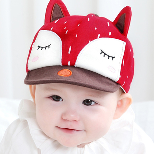 婴儿帽子6-12个月1-2岁宝宝帽子春秋儿童帽子鸭舌帽软檐帽春秋季