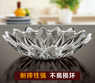 水果盘客厅创意 透明零食盘 水晶亚克力果盘 高档欧式水果盆塑料