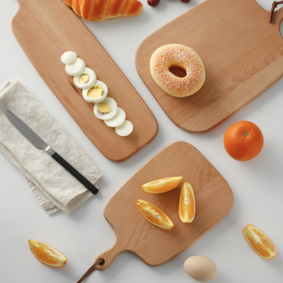 日式实木披萨板整木水果砧板儿童辅食面包板榉木烘培用品托盘