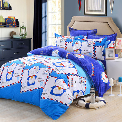 韩式四件套纯棉卡通1.8m床斜纹磨毛床单双人被套床上用品特价包邮