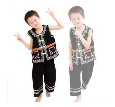 男童云南少数民族表演服土家族苗族演出服装男款佤族彝族舞台服装