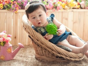 新款儿童摄影辅助道具婴儿篮子百天宝宝筐影楼拍摄创意小道具