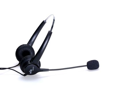 双耳式抗噪音话务员耳机双耳呼叫中心耳机电话机耳麦耳机客服耳麦