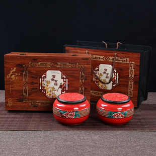新款高档陶瓷木质礼盒包装红茶 空盒茶叶包装 批发 厂家直销通用