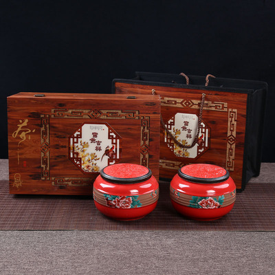 新款高档陶瓷木质礼盒包装红茶 空盒茶叶包装 批发 厂家直销通用