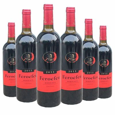 红酒法国进口干红珍藏红葡萄酒类整箱750ML*6支装12.5度