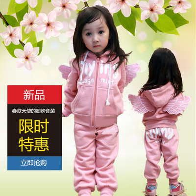 女童婴儿童装秋装0-1-2-3岁4女宝宝两件套装小童春秋款卫衣套装韩