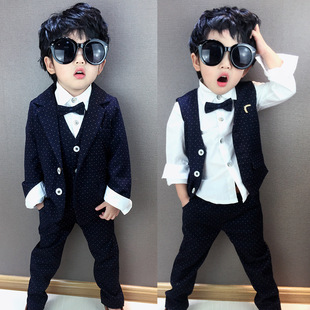 春秋款韩版潮流时尚中小儿童男童小西装马甲套装可分开购买满包邮