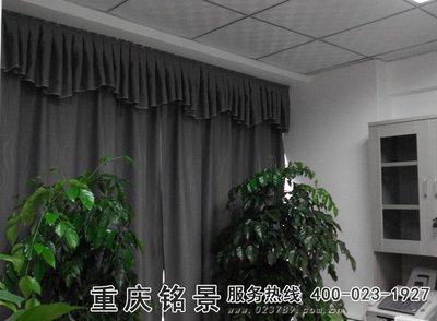 办公室窗帘布定制成品酒店医院宾馆纯色隔热遮光布打孔韩式S挂钩