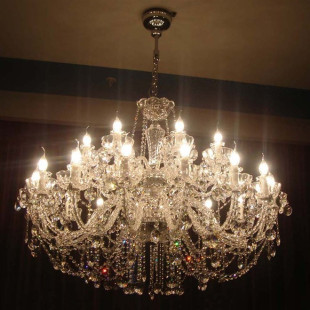 欧式吊灯 客厅餐厅卧室蜡烛灯具复式楼吊灯简约大气欧式水晶吊灯