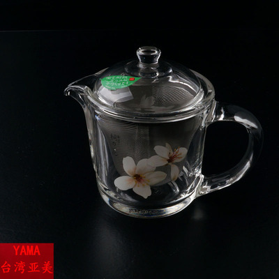 YAMA亚美H-03耐热玻璃茶壶台湾生产花茶壶茶具300毫升