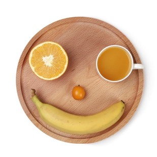 日式木质托盘点心水果盘水杯茶盘榉木圆形面包早餐小盘子创意圆盘