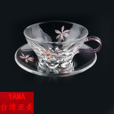 YAMA亚美158-P桐华耐热玻璃茶壶台湾生产花茶杯茶具158毫升