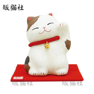 进口日本工艺品日本纸猫玩偶可爱生日礼物招财猫
