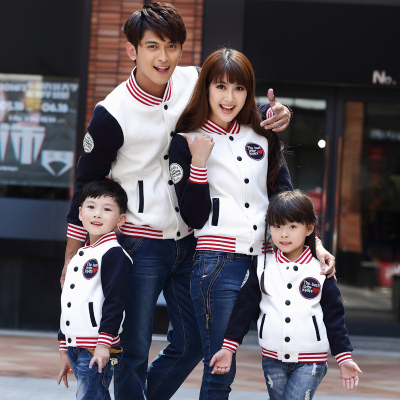 亲子装2016秋装新款韩版母子父子一家三口家庭卫衣秋款母女装外套