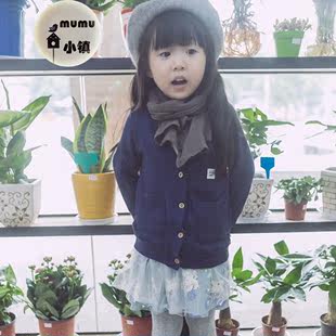 2016秋季韩国儿童毛衣开衫女童装中小童纯色笑脸针织衫纯棉外套