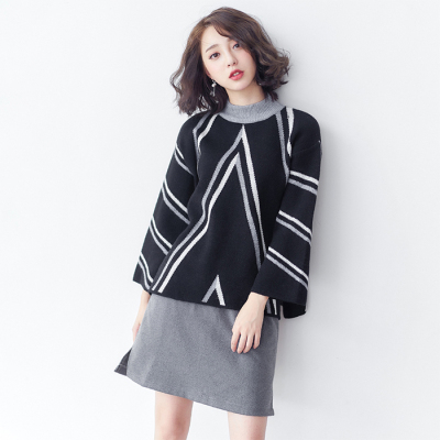 2016韩版新款毛衣女秋冬套头宽松针织衫半高领加厚外套时尚打底衫