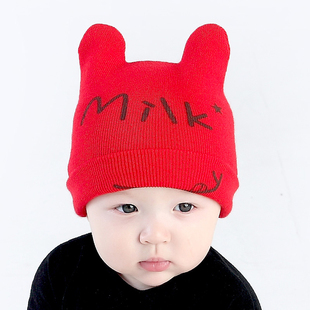 宝宝帽子秋冬3-6个月婴儿帽子6-12-18个月男女春秋儿童帽毛线帽