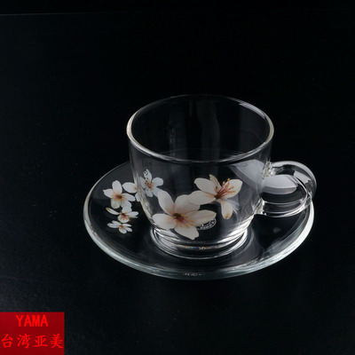 YAMA亚美168-C桐华耐热玻璃茶壶台湾生产花茶杯茶具168毫升