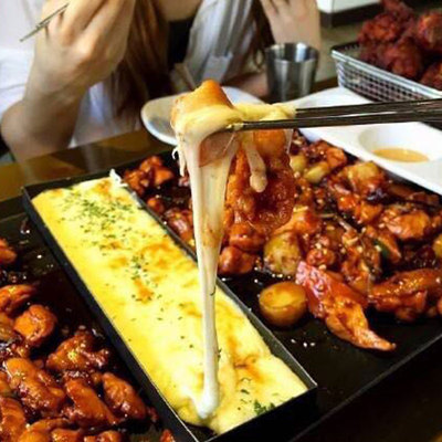 韩国多功能芝士排骨锅分米鸡韩式芝士电烤盘铁板烧烤炉盘铁板商用